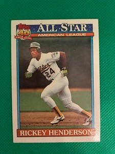 1991 TOPPS  # 391 RICKEY HENDERSON ALL STAR