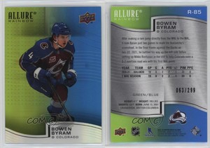 2021-22 Upper Deck Allure Rainbow Green Blue /299 Bowen Byram #R-85