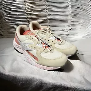 Saucony Mens Aya S70495-2 Pink And White Casual Shoes Sneakers Size 9 - Picture 1 of 20