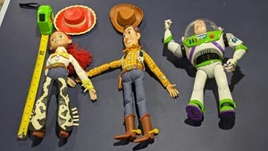 Toy Story LOT Talking Woody, Jessie, Buzz Lightyear Disney Pixar Pullstring 15" - Picture 1 of 7