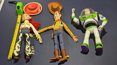Toy Story LOT Talking Woody, Jessie, Buzz Lightyear Disney Pixar Pullstring 15" - Image 1 of 4