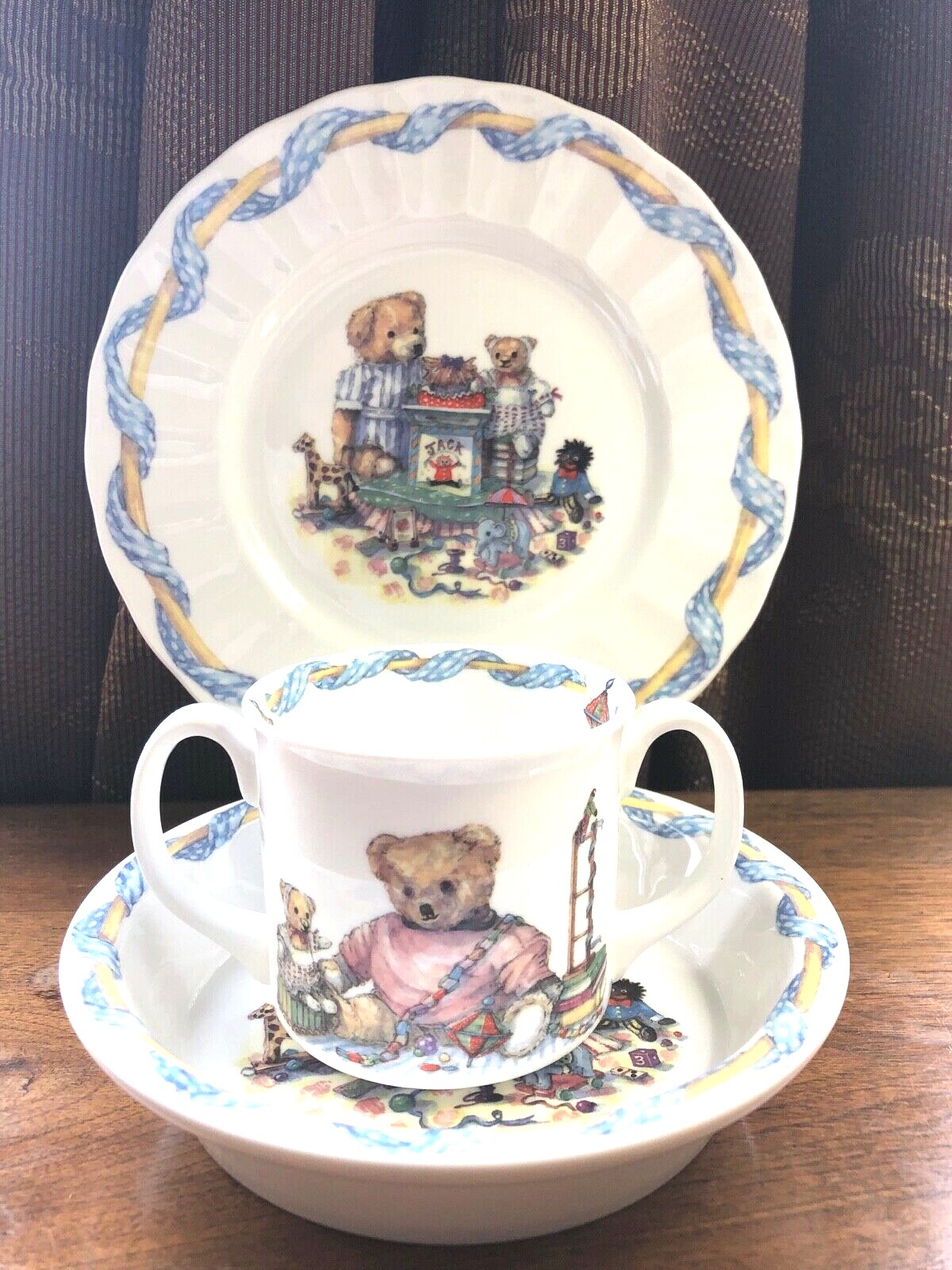 TALES OF TEDDIES Queen's Bone China 3 Piece Set NEW NEVER USED made in England eBay