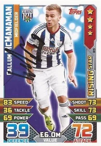 CALLUM McMANAMAN SIGNED WEST BROM 2015/2016 MATCH ATTAX 'EXTRA' TRADING CARD+COA - Picture 1 of 1