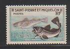 PIERRE ET MIQUELON FISH MARINE LIFE STAMPS 1957  MNH-FISH22-147