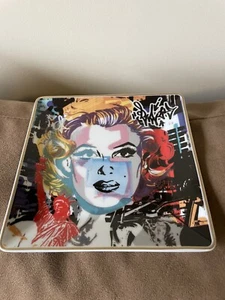 Marilyn Monroe Baci Milano Tray / Trinket Street Art Approx 6” X 6” - Picture 1 of 3