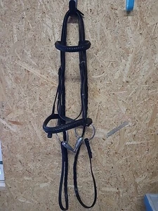 Olympian English Leather Cob Size Bridle,bit & Reins, Black (Ref: 70Y) - Picture 1 of 13