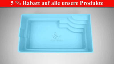 GFK Schwimmbecken 8,1 x 3,7 x 1,5 Hersteller Einbaubecken GFK Pool Spanien - Bild 1 von 4