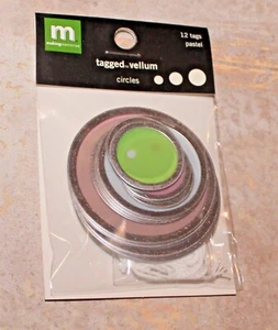 Hacer recuerdos etiquetados círculos de color vitela manualidades para álbumes de recortes, ¡NUEVO EN PAQUETE ENVÍO GRATUITO! - Imagen 1 de 2