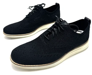 Cole Haan Original Grand Knit Wingtip II Mens Size 7.5 M Black/Ivory C27959 - Picture 1 of 6