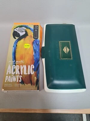 Juego de viaje de pintura acuarela vintage Daler-Rowney + 12 pinturas acrílicas adicionales Foto 1 de 4