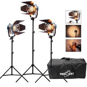 Junior 500W Spotlight Dimmable Professional Fresnel Tungsten Studio Lighting Kit - Picture 1 of 12
