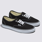 Vans AUTHENTIC Men's Women's Black White VN000EE3BLK Low Top Skateboard Shoes