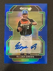 Elijah Green 2022 Prizm Draft Picks Auto Blue Refractor Nationals PDP5 - Picture 1 of 2