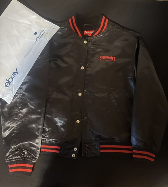 Mens Louis Vuitton Supreme X Leather Varsity Jacket