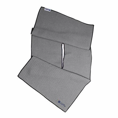 Soffle Waffle Players Golf Towel | Caddy Size 18” x 40” with Center Cut | Mic... - Image 1 of 4
