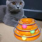 Cat Kitten Toy Track Ball 3-Level Turntable Tower Interactive Toys