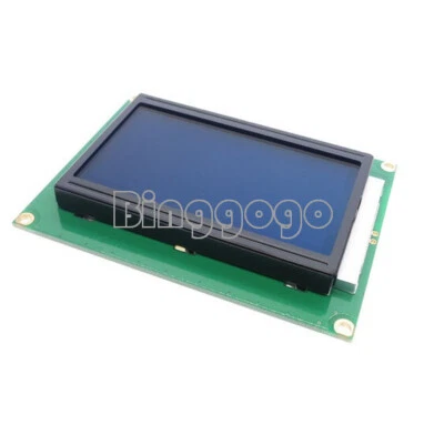 5V 128x64 12864 LCD Display Modul Blau Hintergrund Grafik Matrix für Arduino - Bild 1 von 3