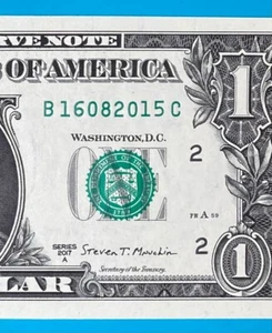 16 August 2015 : B 16082015 C BIRTHDAY Note $1 One Dollar Bill *UNC* - Picture 1 of 3