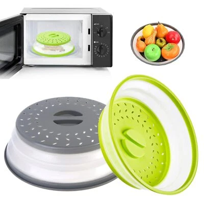 2 Stück  Mikrowellen Abdeckhaube Deckel Abdeckung Mikrowelle mit Dampflöchern - Bild 1 von 4