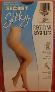 Vintage Pantyhose Secret Regular Silky  Color Nightshade Size C BPUS1 - Picture 1 of 8