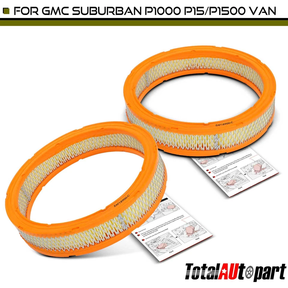 2x Filtro de aire del motor para GMC Suburban P15/P1500 Van PB1000 Series Sprint P1000 Foto 1 de 4