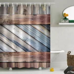 Farmhouse Shower Curtain Set with Hooks Vintage Bathroom Decor Waterproof - Picture 1 of 6