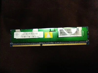 Nanya 8GB SERVER RAM W/ HEATSINK 500205-071 2RX4 PC3-10600R-9-10-E1 DDR3 - Image 1 of 4