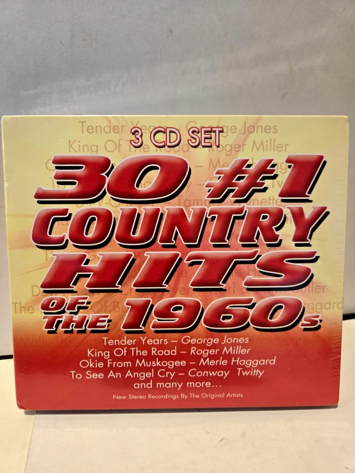 Lot of 30 #1 COUNTRY HITS OF THE 1960S- 3 CD SET- Brand new & Sealed Foto 1 de 4