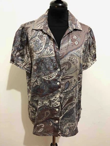 CERRUTI 1881 Camicia Donna Cotone Flower Cotton Woman Shirt Sz.L - 46 - Imagen 1 de 5