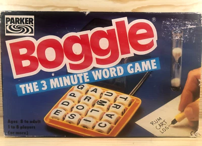 Vintage Boggle 3 Minute  Classic Family Word Game by Parker Hasbro 1985 Version  - Image 1 of 3