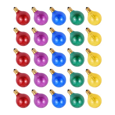 25PCS G40 Tungsten   Replacement 5 Colors 7W  Globe  L0D0 - Image 1 of 4