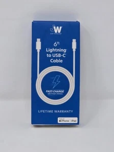 Just Wireless 6ft iPhone Cable To USB-C Cable Fast Charge - Open Box - Photo 1 sur 3