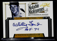 2012 Panini Playoff Prime Cuts Notable Nicknames Autograph Whitey Ford /49