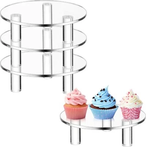 3 Pcs 6 Inch Round Acrylic Risers Display Stands Small Clear Round Acrylic - Bild 1 von 6