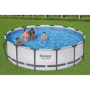 Bestway Power Steel Round Above Ground Pool Set, L 14’ x W 42” - Picture 1 of 10