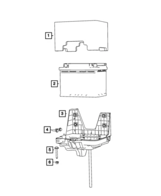 FIAT OEM 12-19 500 Batería Eléctrica-Cubierta Batería 5033225AB Foto 1 de 3