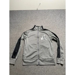 Jordan Track Jacket Full Zip Gray Black Athletic Warm Up Size 8-10 YRS - Picture 1 of 7