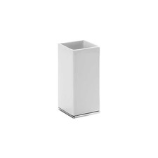 TRES White Ceramic Tumbler Toothbrush Holder Bathroom Accessories 20263609
