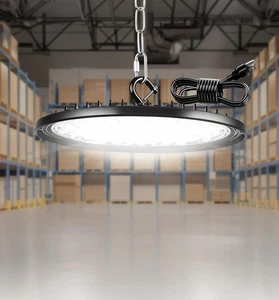1 Pack Ultra-Thin UFO LED High Bay Lighting Fixture - 150W, 25500 Lumens, 500... - Picture 1 of 8