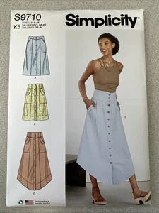 UNCUT Simplicity S9710 Misses Skirts Buttons Variations (8-26) Sewing Pattern - Picture 1 of 4