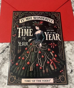 Christmas It’s Most Wonderful Time Of Year 4.6x6.6” Blank Inside Greeting Card - Picture 1 of 8