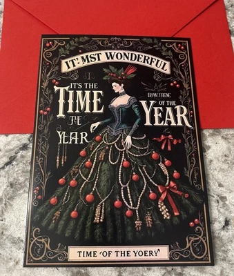 Christmas It’s Most Wonderful Time Of Year 4.6x6.6” Blank Inside Greeting Card - Image 1 of 4
