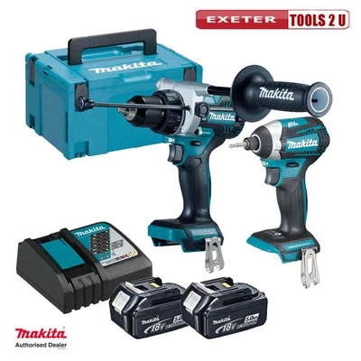 Makita DLX2412TJ LXT 18V Brushless Twin Kit with 2x 5.0Ah Batteries - Image 1 of 4