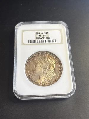 1885 Silver Morgan Dollar NGC MS64 Rim Toned - Image 1 of 4
