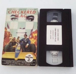 CHECKERED FLAG (Promo Copy VHS 1992) RHINO HOME VIDEO RARE William Campbell - Picture 1 of 6