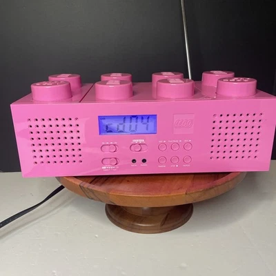 Lego Brick Portable CD Player Radio AM/FM Boombox PINK Rare Tested & Working - Image 1 of 4