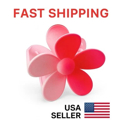 Pink Flower Hair Claw Clip Cute Hair Accessory USA - Image 1 of 4