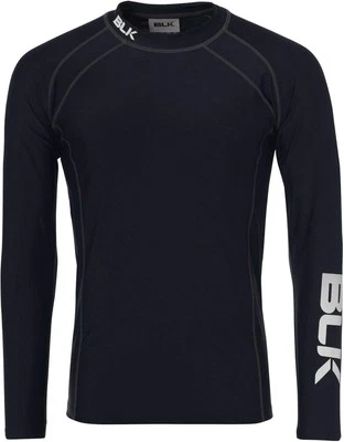 Blk Men's Long Sleeve Shirt Sports Shirt Training Team Sports Baselayer, Black, XL - Image 1 of 2