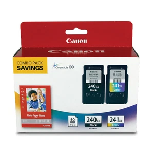 Paquete combinado de 100 tinta/papel Canon PG-240XL/CL-241XL/PP-201 ChromaLife - Imagen 1 de 2