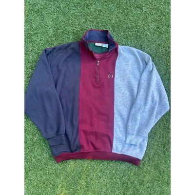 Pullover deportivo vintage Bugle Boy Company BBC con cremallera de cuarto Foto 1 de 4